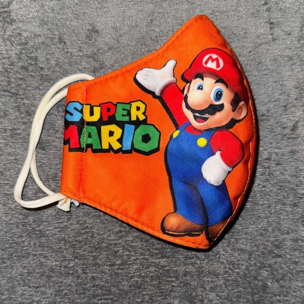 Super Mario Orange Kids Face Mask